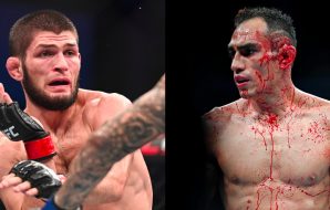 Left: UFC 229: Khabib Nurmagomedov / © Stephen R. Sylvanie-USA TODAY Sports Right: UFC 229: Tony Ferguson / © Stephen R. Sylvanie-USA TODAY Sports