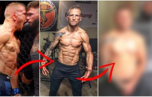 From left: 1. T.J. Dillashaw © Noah K. Murray USA Today Sports / 2 & 3: Pictures from @TJDillashaw (Instagram)