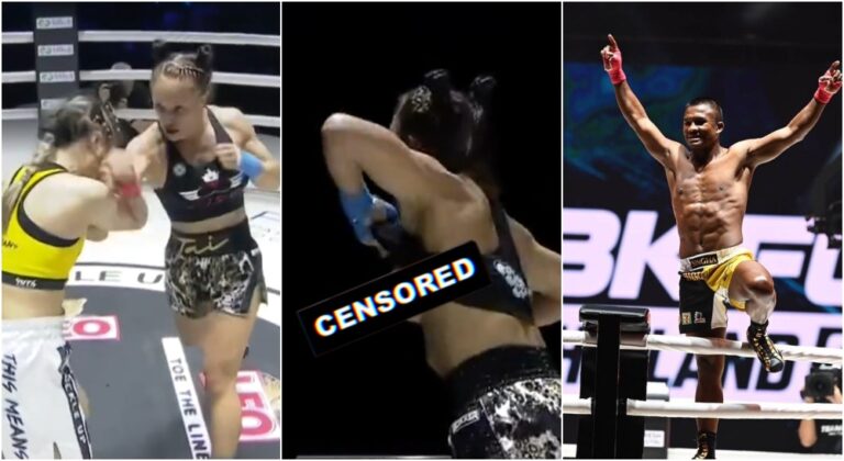 Bkfc Buakaw Dominates And Fighter Flashes Breasts After Win