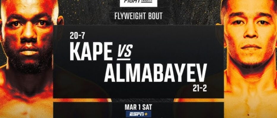 UFC Fight Night: Kape vs. Almabayev – Full Results and Highlights